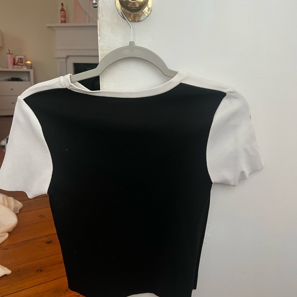 Zara knit cutout contrast top - Picture 5 of 7